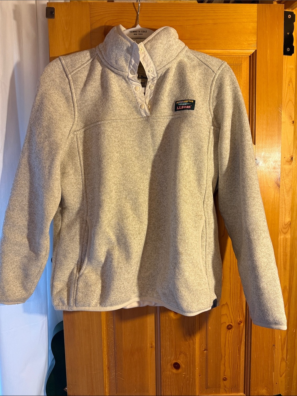 L.L. Bean woman cream Zip-Up  Pullover